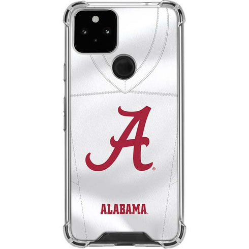 University of Alabama White Jersey Google Pixel 5 Clear Case